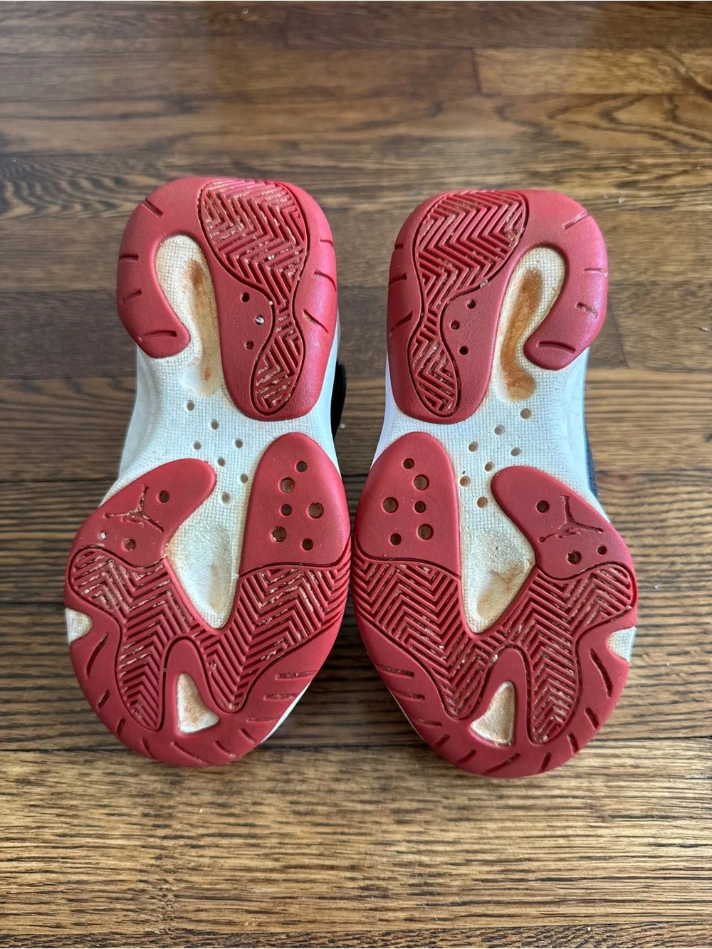 Jordan Black and Red Basketball Sneakers - 11c